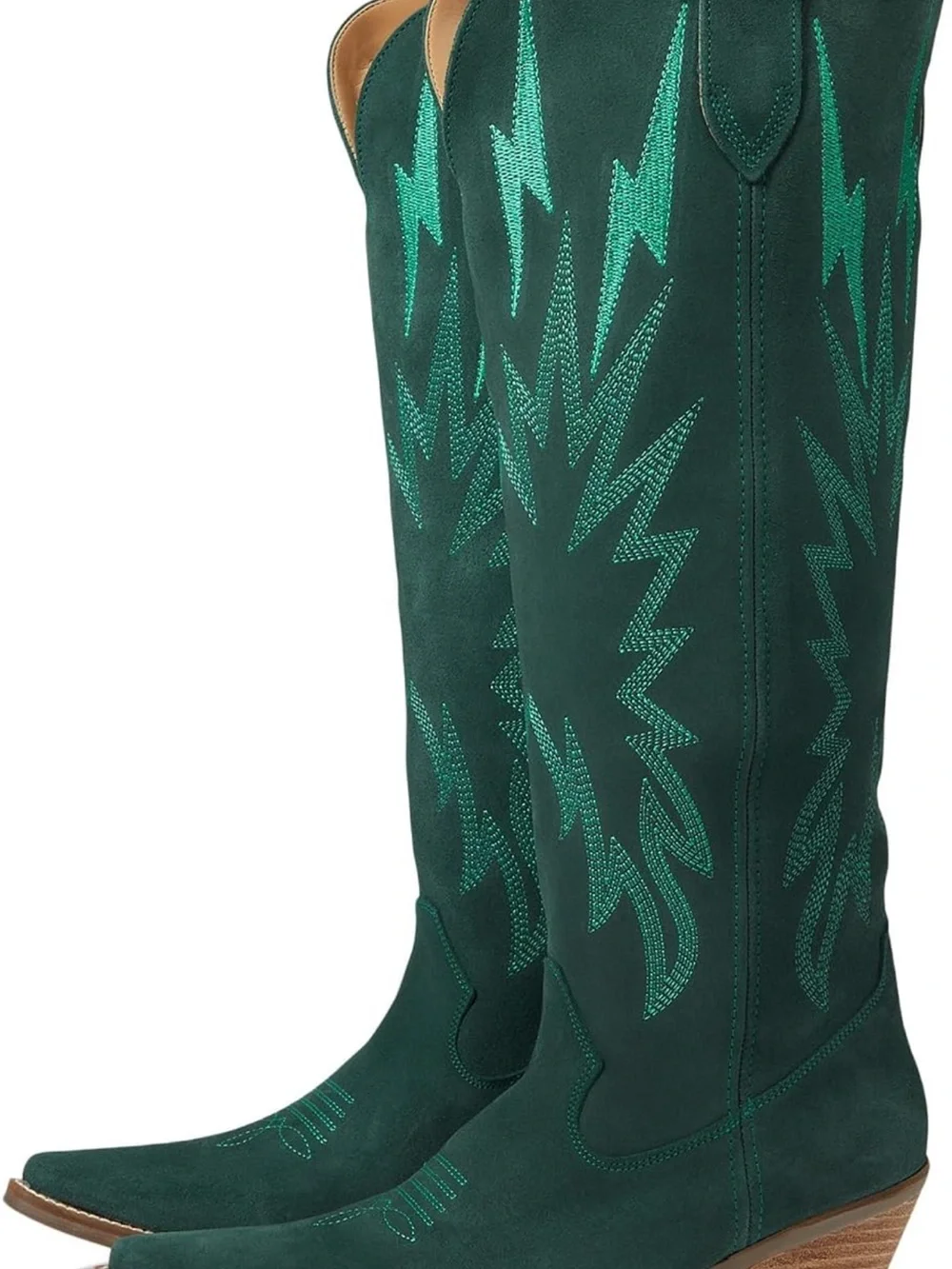 Dingo green suede cowgirl boots